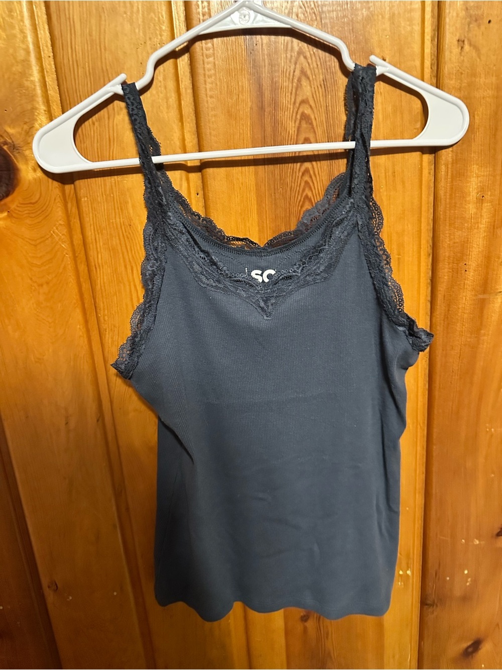 SO Blue Lace Trim Camisole Tank